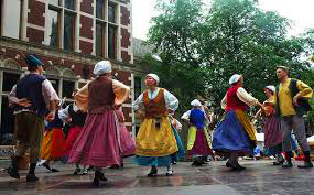 Netherlands contemporary dancers performing on modern stage